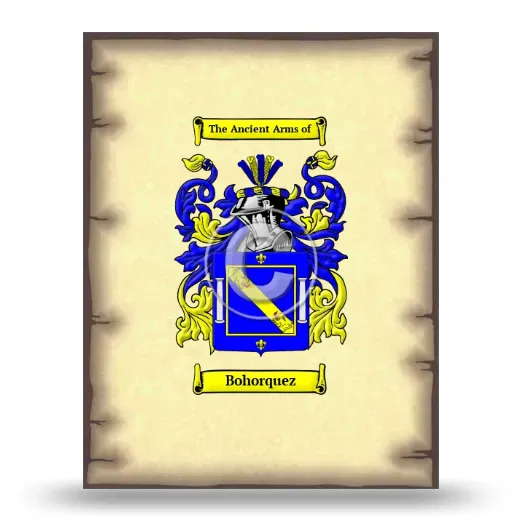 Bohorquez Coat of Arms Print