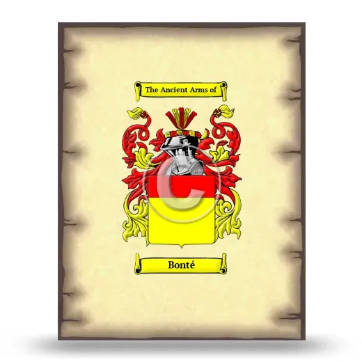 Bonté Coat of Arms Print