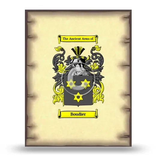 Boudier Coat of Arms Print
