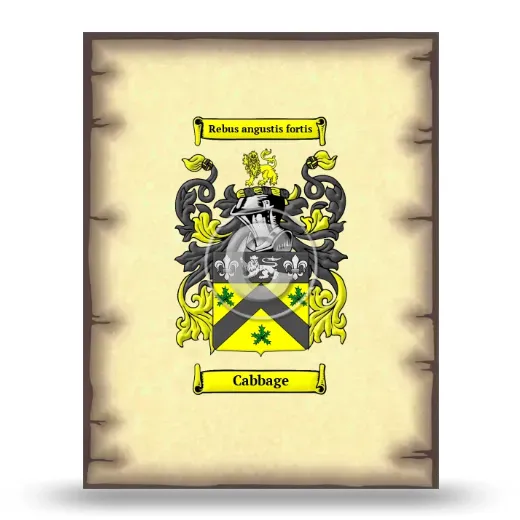 Cabbage Coat of Arms Print