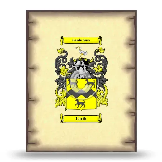 Carik Coat of Arms Print