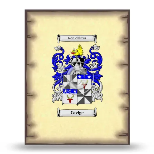 Cavige Coat of Arms Print