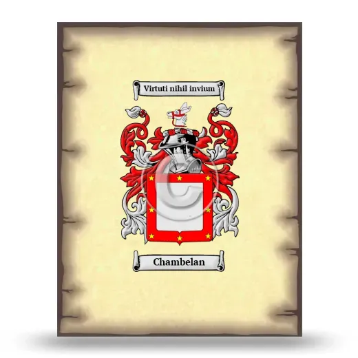Chambelan Coat of Arms Print