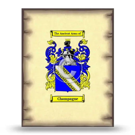 Champagne Coat of Arms Print