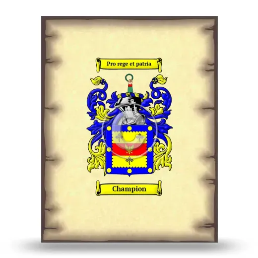 Champion Coat of Arms Print