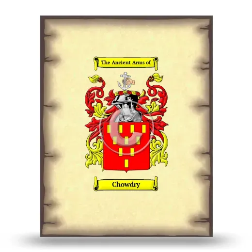 Chowdry Coat of Arms Print