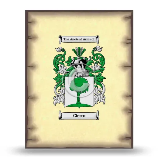 Cierro Coat of Arms Print