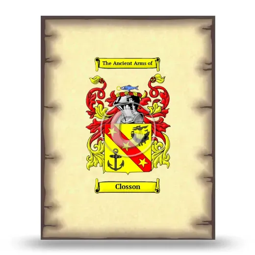 Closson Coat of Arms Print