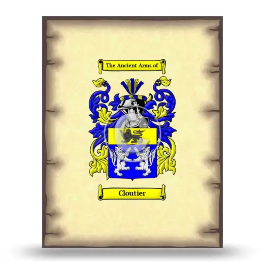 Cloutier Coat of Arms Print