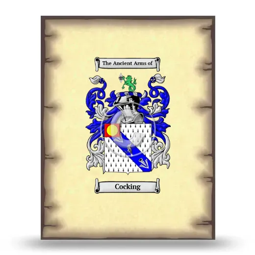 Cocking Coat of Arms Print