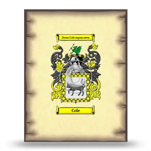 Cole Coat of Arms Print