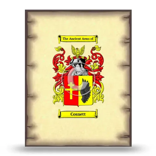 Cosnett Coat of Arms Print