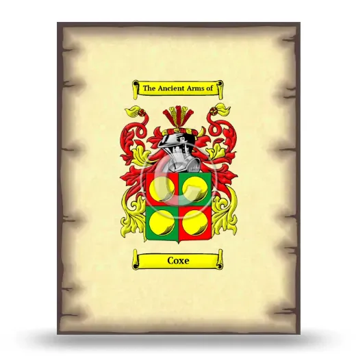 Coxe Coat of Arms Print