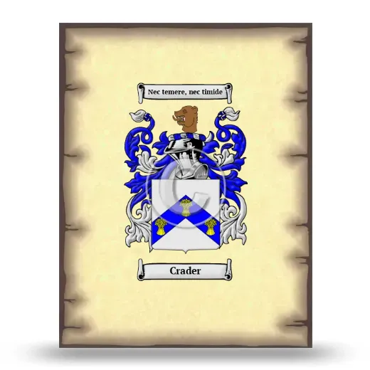 Crader Coat of Arms Print