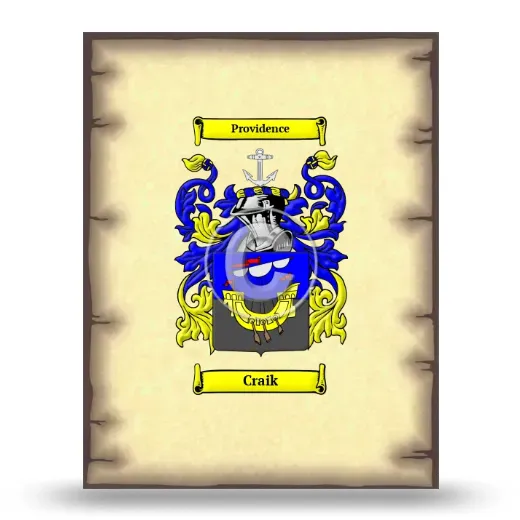 Craik Coat of Arms Print