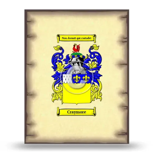Craymore Coat of Arms Print