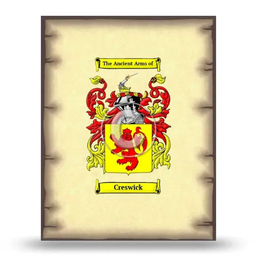 Creswick Coat of Arms Print