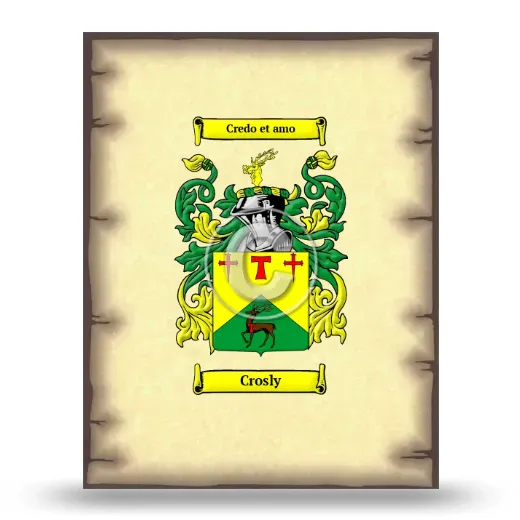 Crosly Coat of Arms Print