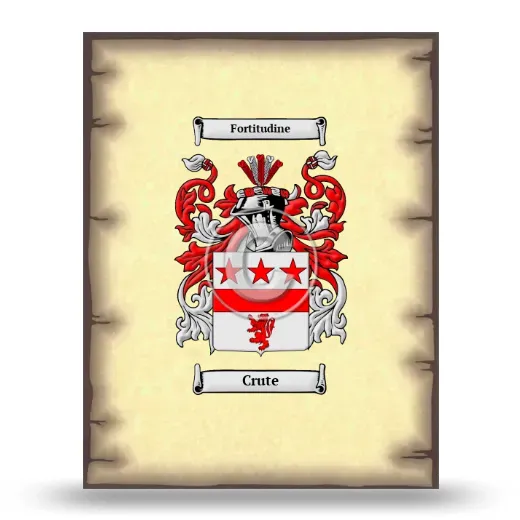 Crute Coat of Arms Print