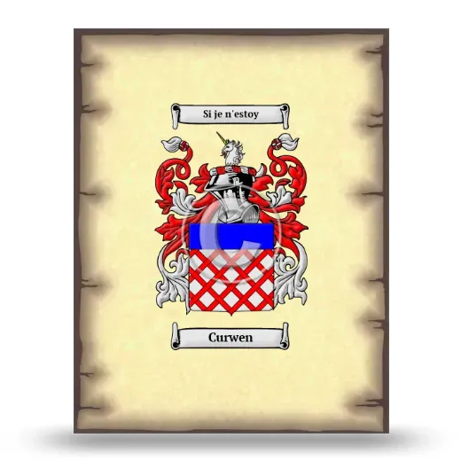 Curwen Coat of Arms Print