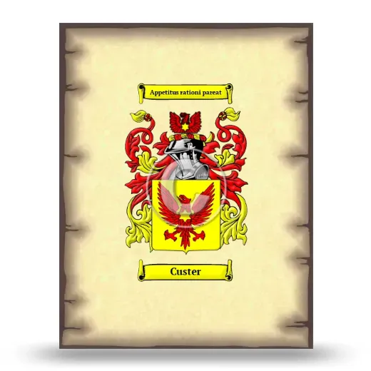 Custer Coat of Arms Print
