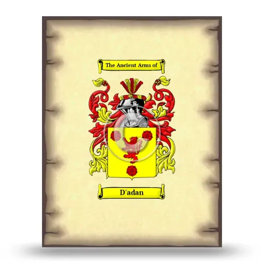 D'adan Coat of Arms Print