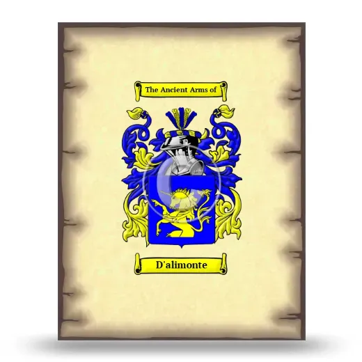D'alimonte Coat of Arms Print