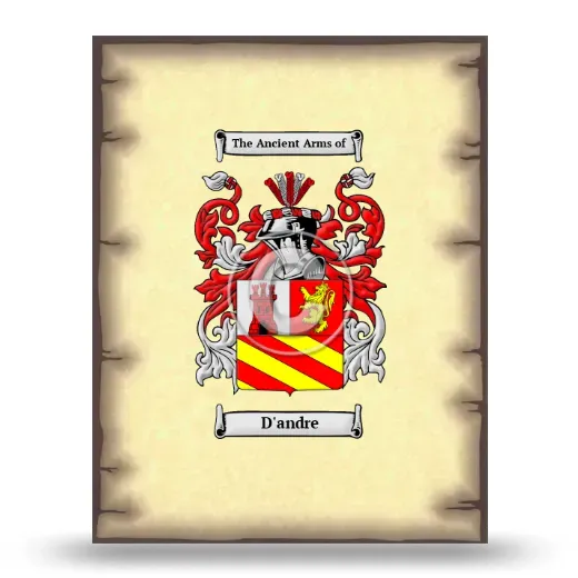 D'andre Coat of Arms Print