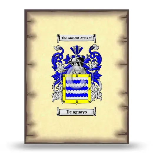 De aguayo Coat of Arms Print