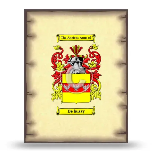 De bussy Coat of Arms Print
