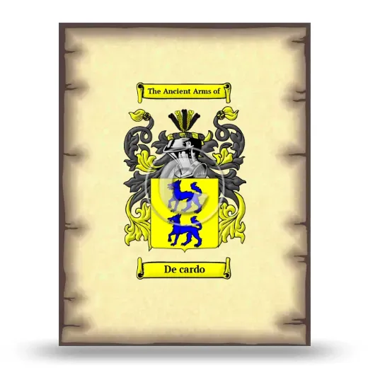 De cardo Coat of Arms Print