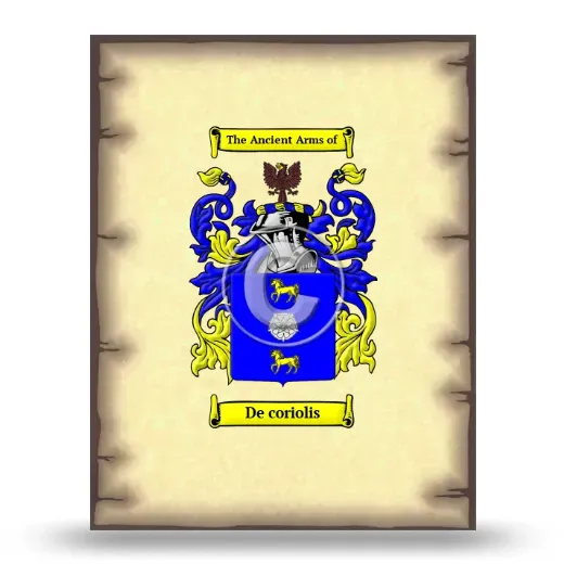De coriolis Coat of Arms Print