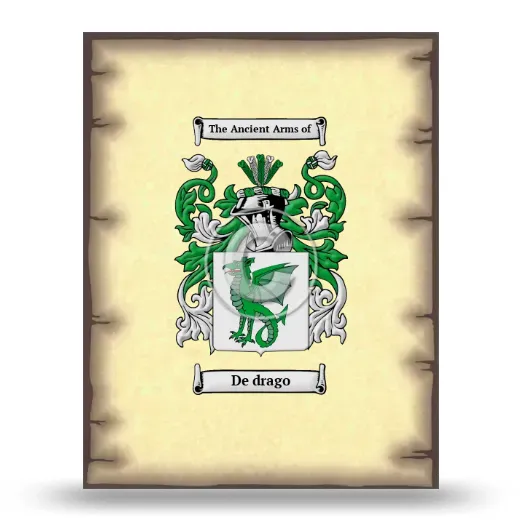De drago Coat of Arms Print
