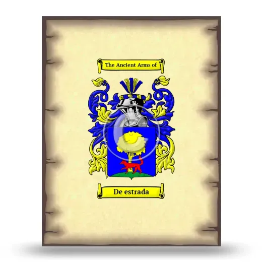 De estrada Coat of Arms Print