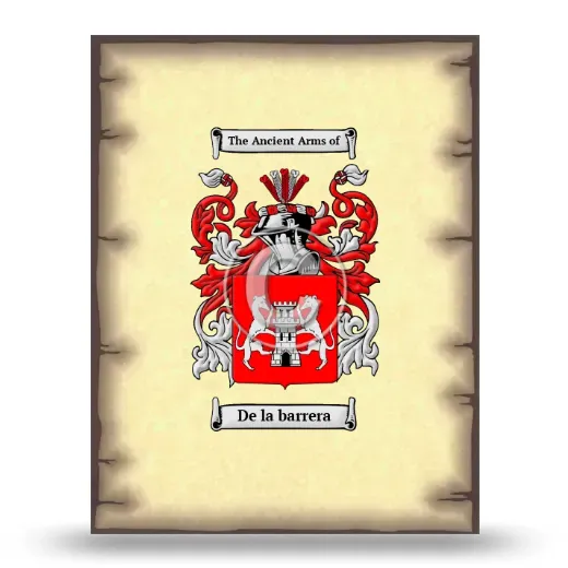 De la barrera Coat of Arms Print
