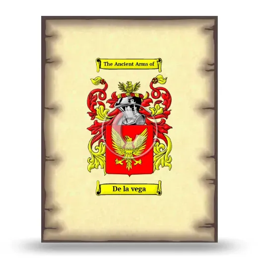 De la vega Coat of Arms Print
