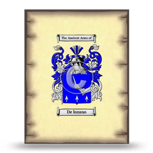 De lozano Coat of Arms Print