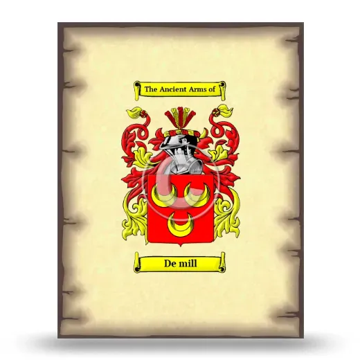 De mill Coat of Arms Print
