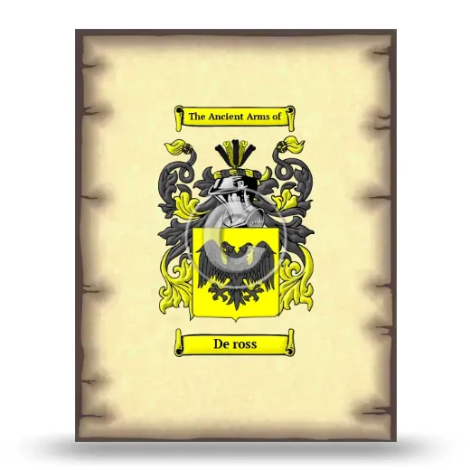 De ross Coat of Arms Print