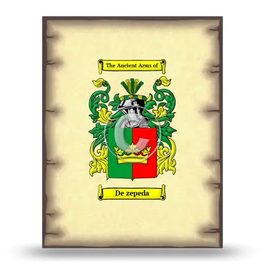 De zepeda Coat of Arms Print