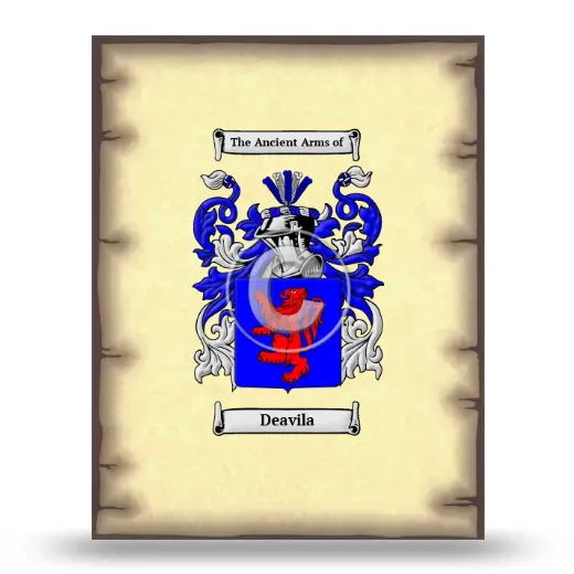 Deavila Coat of Arms Print