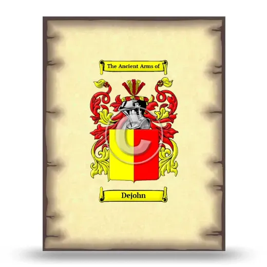 Dejohn Coat of Arms Print