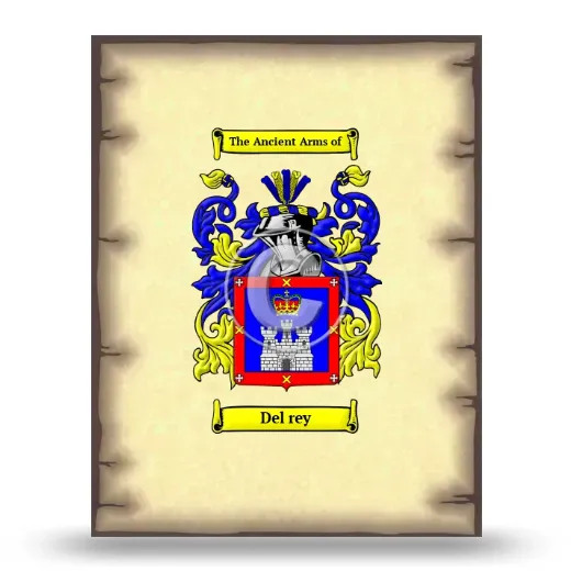 Del rey Coat of Arms Print