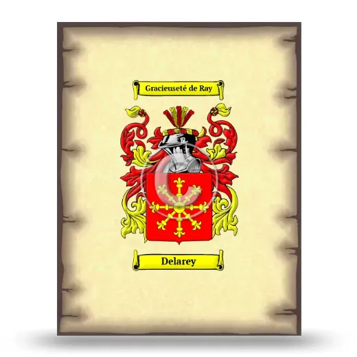 Delarey Coat of Arms Print