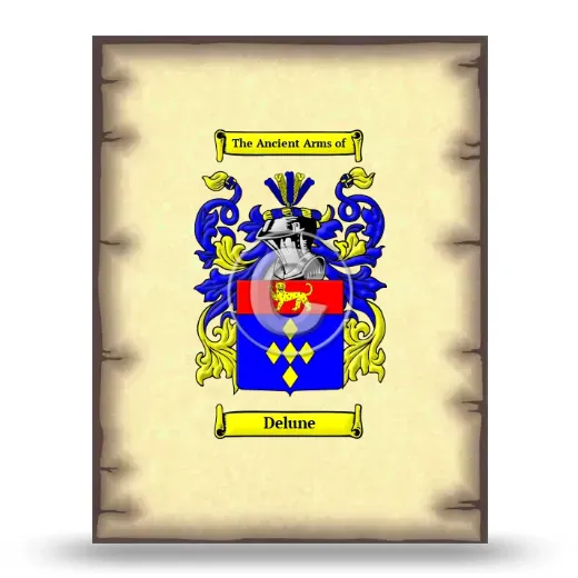 Delune Coat of Arms Print
