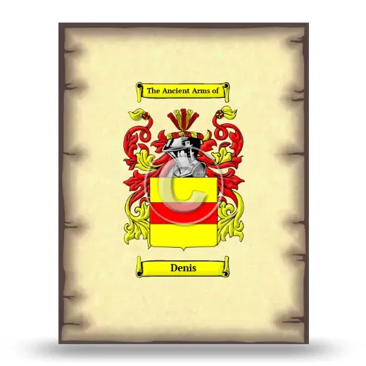Denis Coat of Arms Print