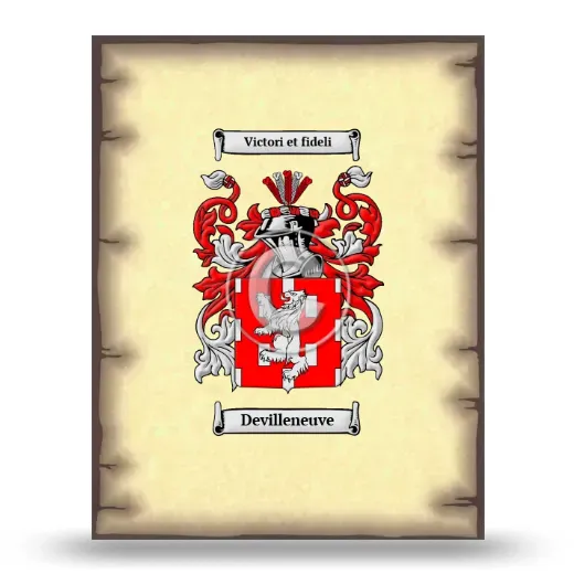 Devilleneuve Coat of Arms Print