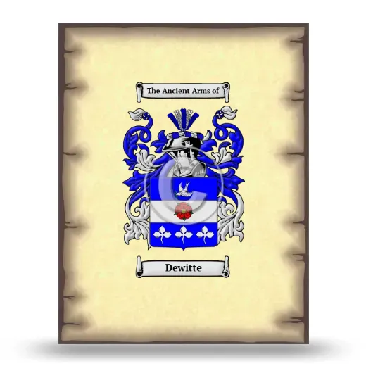Dewitte Coat of Arms Print