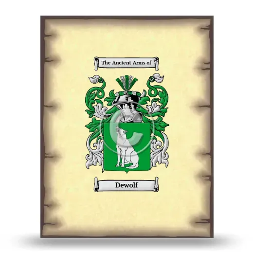 Dewolf Coat of Arms Print