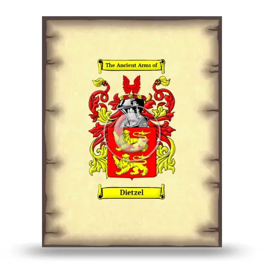 Dietzel Coat of Arms Print